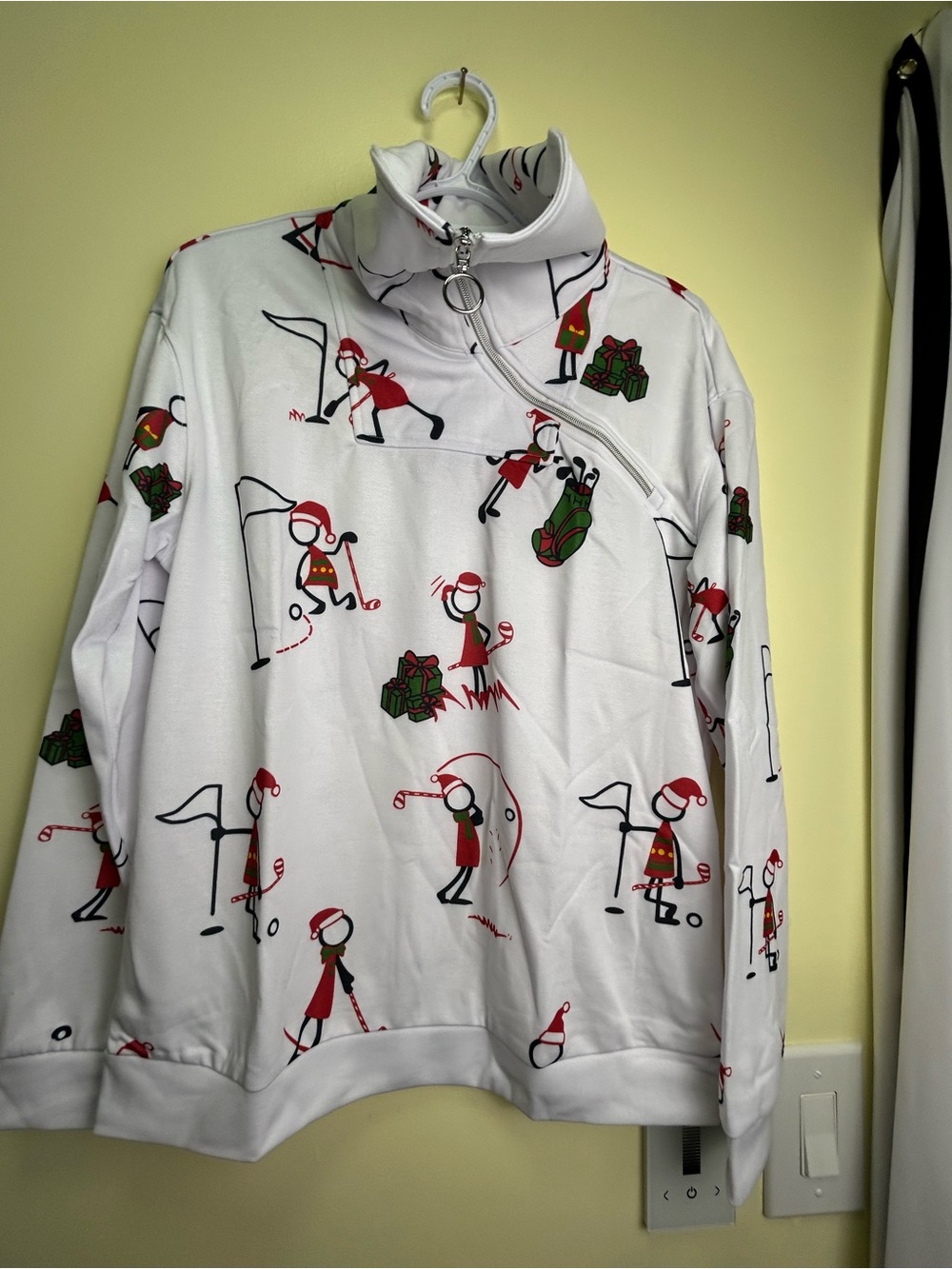 Hyper-prep Golf Sweatshirt - White Holiday